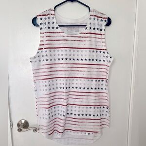 Eddie Bauer Patriotic Star and Stripe Tank Top